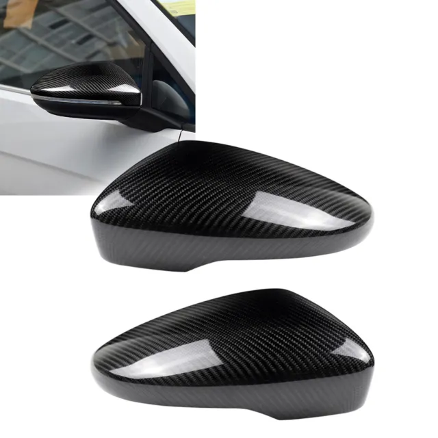 Vera fibra di carbonio nero cappuccio specchietto retrovisore esterno per VW Golf MK6 2009-2013