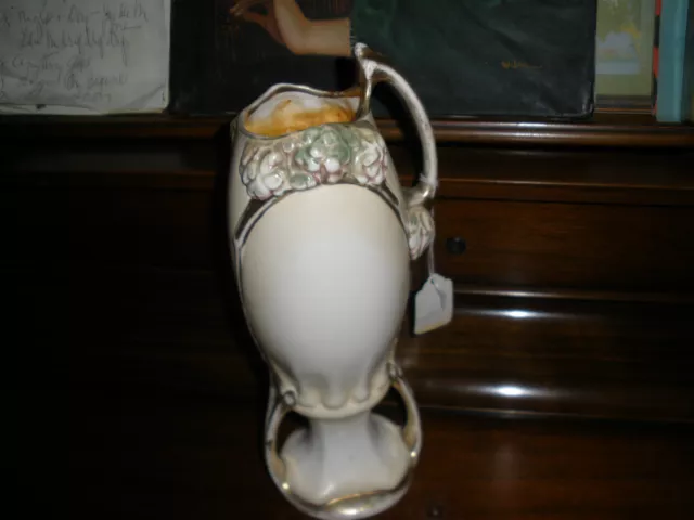 Majolica Vase by JULIUS DRESSLER (JBD) BIELA, BOHEMIA/CZECH -Art Nouveau-very n