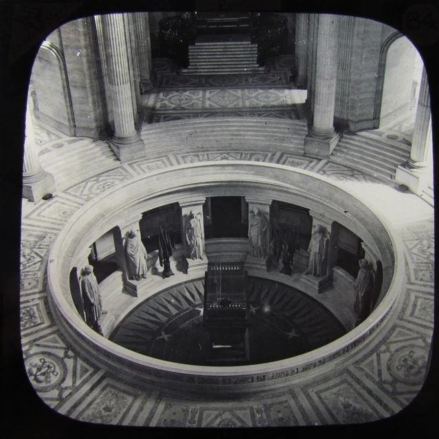 Glass Magic Lantern Slide INVALIDES DOME & TOMB OF NAPOLEON PARIS C1890 FRANCE