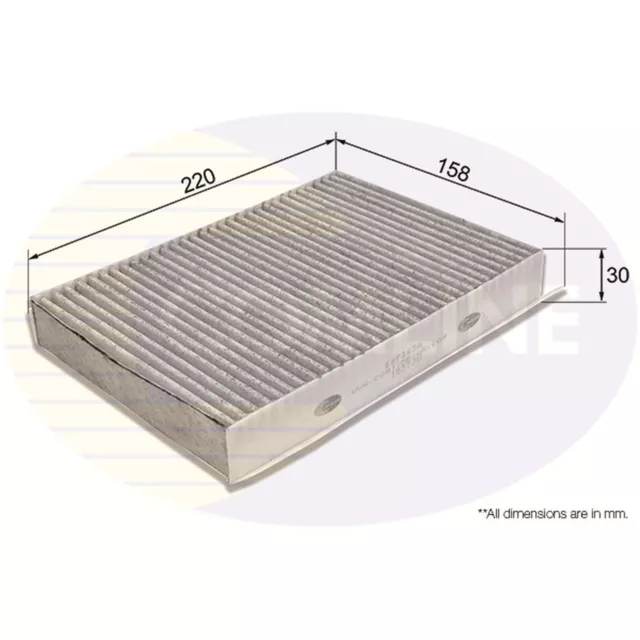 Genuine Comline Activated Carbon Cabin Pollen Filter - EKF343A