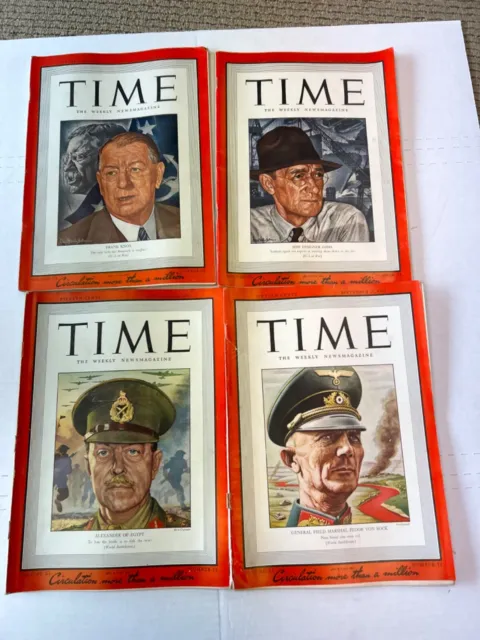 Time Magazine Lot Of 4 September 1942 Wwii Vintage Ads Excellent Condition