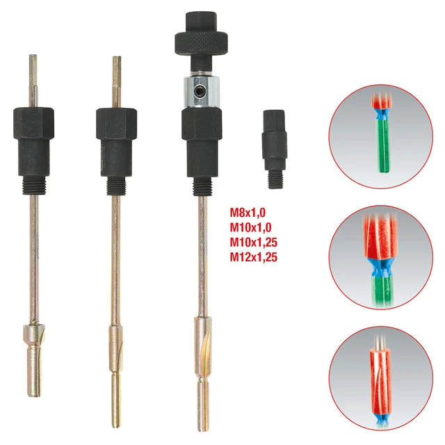 KS TOOLS 152.1120 MASTER 3 en 1 Juego de velas incandescentes, 9 piezas
