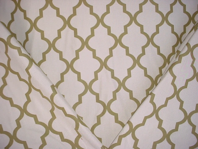 15-3/8Y Kravet / Lee Jofa Moss / White Arabesque Gate Trellis Upholstery Fabric
