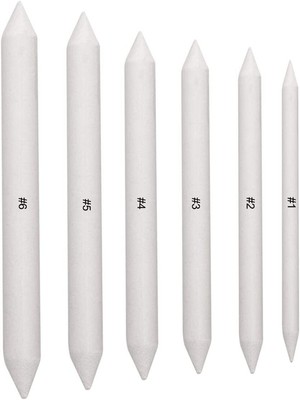 6 Pezzi Sfumino per Disegno Tortillions Sfumino Tortillion Sfumini per Disegno a Matita Moncone in Carta a Doppia Estremità Artist Blending Stump per Artisti e Studente Sketch Bianco 