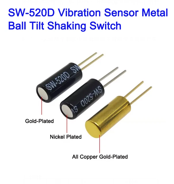 SW-520D Sensore interruttore di agitazione vibrazione angolo sfera metallo inclinato Arduino 5.2*11.5
