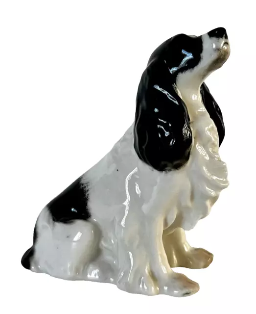 Springer Spaniel Dog Figurine Porcelain made in Russian Lomonosov c.1990's MINT