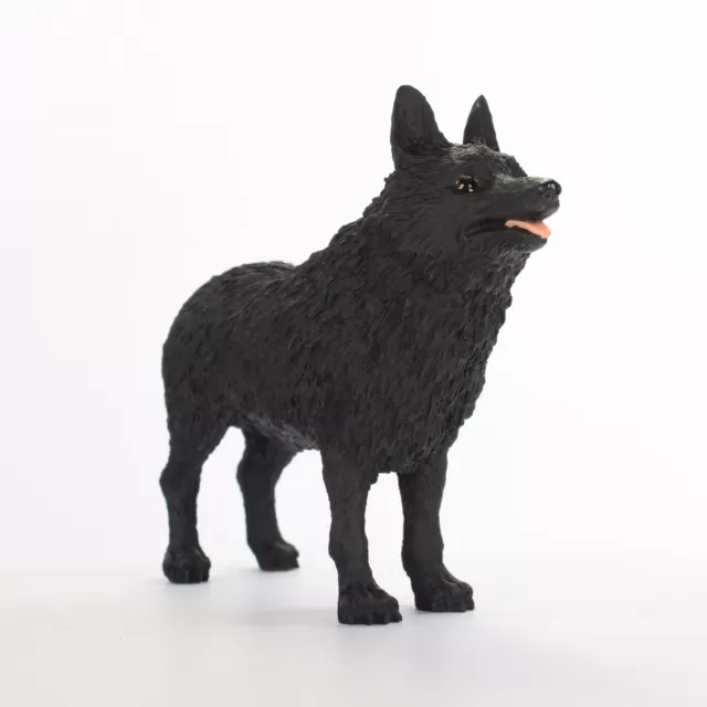 Schipperke Figurine Hand Painted Collectible Statue