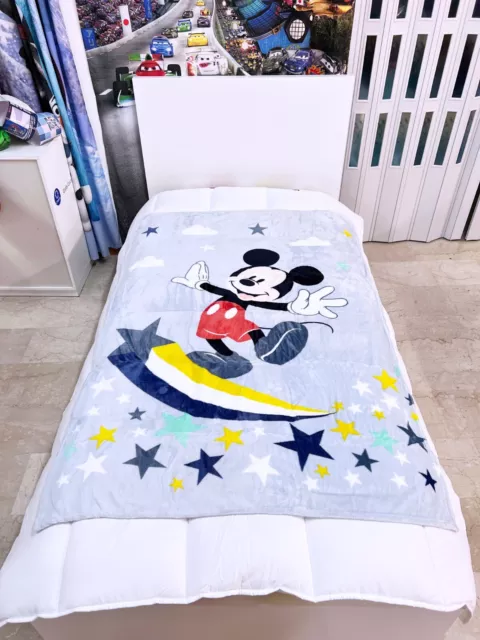 Disney Mickey  Morbida Coperta Plaid in Pile di Corallo 110x150cm Lettino Culla