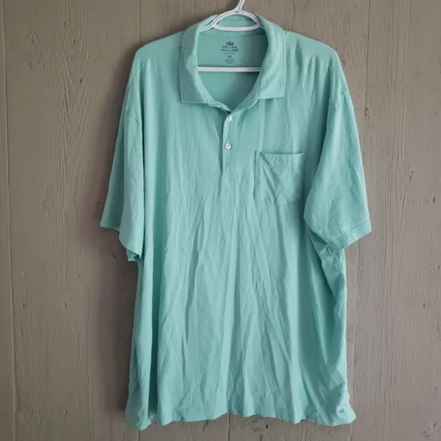 Peter Millar Short Sleeve Polo Golf Shirt Seaside Wash Size 2x