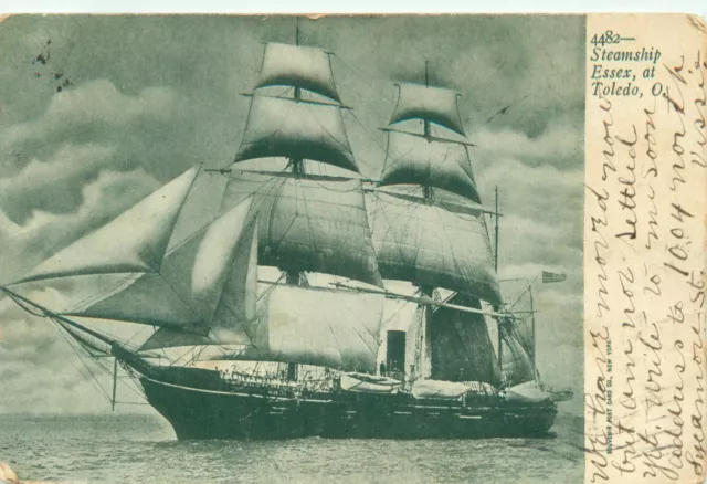 1906 Steamship Essex at Toledo Ohio  Undivided Back Vintage Postcard