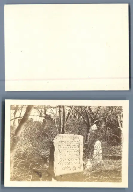 Old Jewish Cemetery  CDV vintage albumen.    Tirage albuminé  6,5x10  Circ