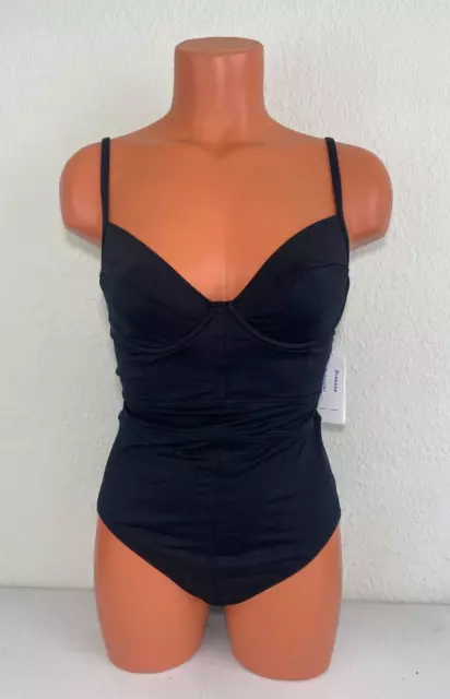 Proenza Schouler Womens U-Wire Lingerie One Piece Swimsuit Black Size Large