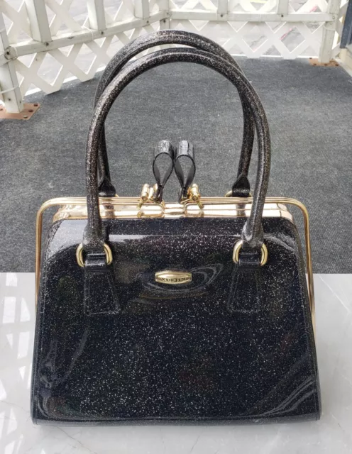 Yuejin Multi Color Sparkle Jelly Bean Style Handbag Satchel Purse Gold Hardware