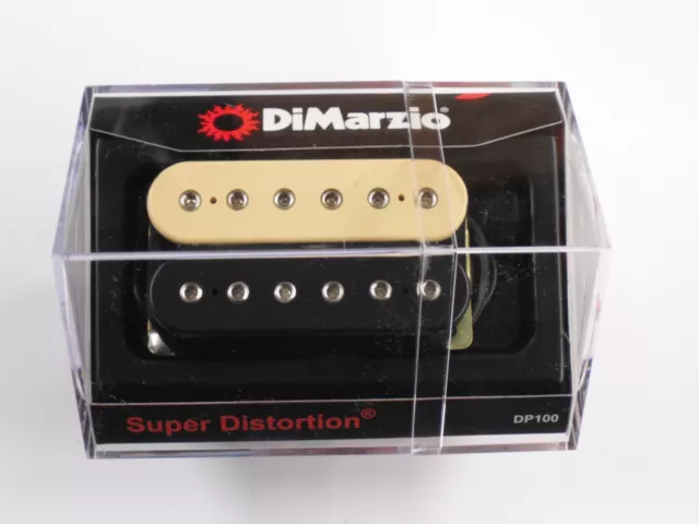DiMarzio REGULAR-SPACED Super Distortion Bridge Black/Creme DP 100