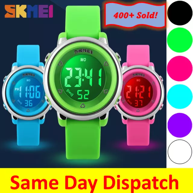 SKMEI Kids Digital Sports Watch 50m Waterproof Casual Childrens Boys Girls 1100