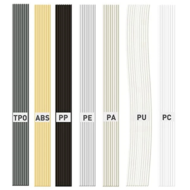 56PCS Plastic Welding Rods, 7 Types ABS PP PU PE PA PC 13 Inch Plastic N1