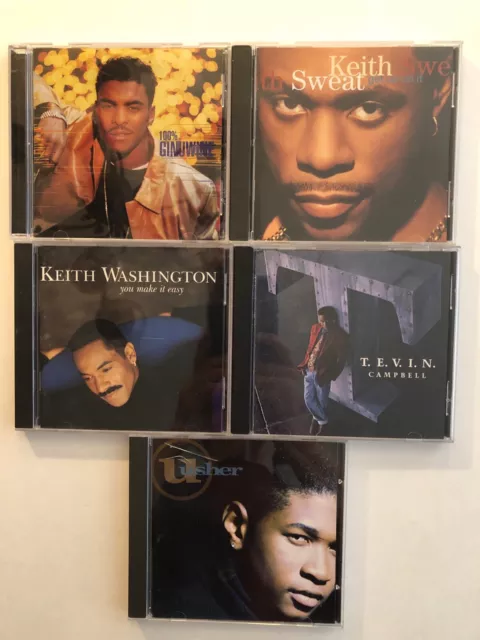 90’s R&B CD Lot: Ginuwine/Keith Sweat/Keith Washington/Tevin Campbell/Usher