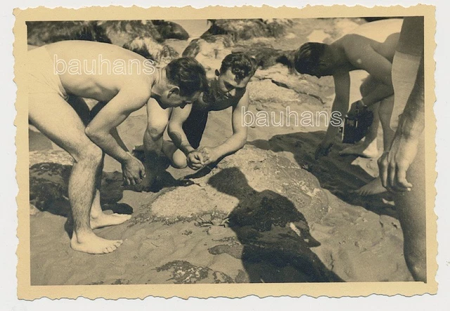 Frankreich Luftwaffe Piloten/Personal vom JG 26 am Strand  2.WK (S765)