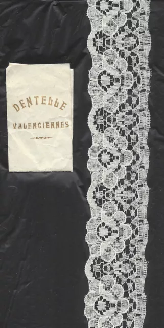 1950s Original Vintage French LACE TRIMMING by DENTELLE VALENCIENNES Cream 1 mtr