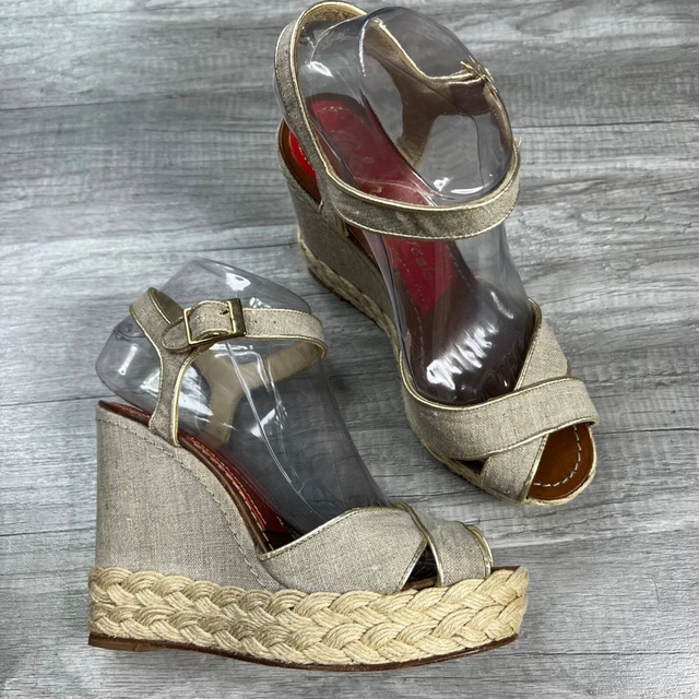 Paloma Barcelo Espadrille Sandals Wedge Heels Size 8