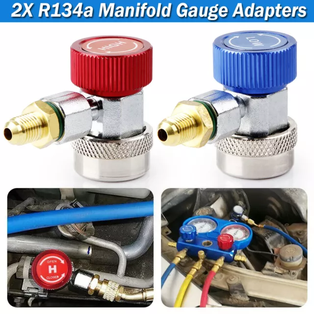 Car AC Air Condition Quick Coupler Adapter High Low Manifold Gas Connector R134A