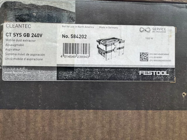 Festool CTI CTL SYS MIDI mobile dust extractor new/unused and boxed