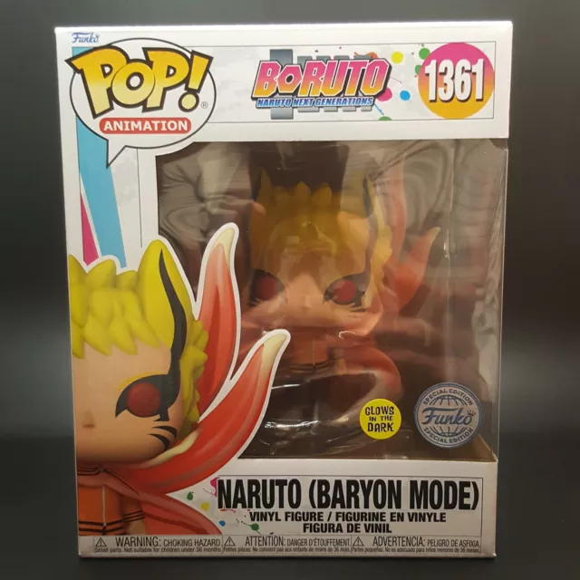 Funko Pop! Animation Boruto Naruto (Baryon Mode) 6 Inch GITD AAA Anime  Exclusive Figure #1361 - US