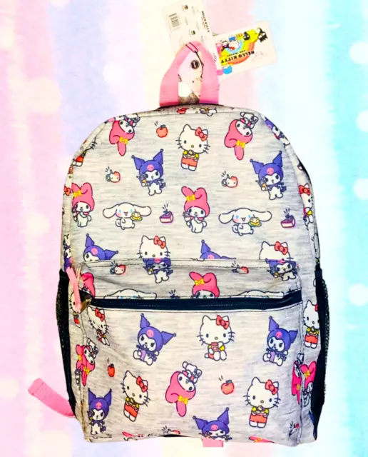 Sanrio Hello Kitty & Friends Backpack 16" Character Print Premium School Bag