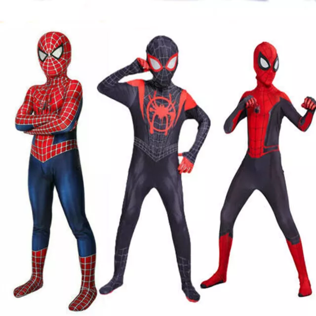 Spiderman Kostüm Kinder Marvel Spider-man Overall Jumpsuit Spielanzug Cosplay CO 2