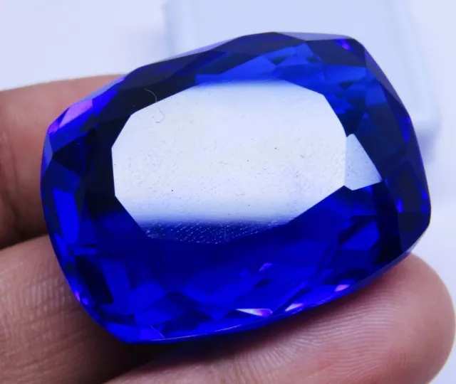 Naturel 183.80 CT Brésilien Topaze Bleu Coupe Coussin Superbe Desseré Gemme