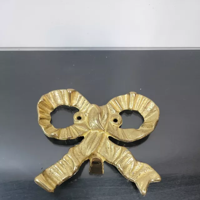 The Bombay Company Bow Hook Wall Hanger Brass Gold 2171018 Vintage