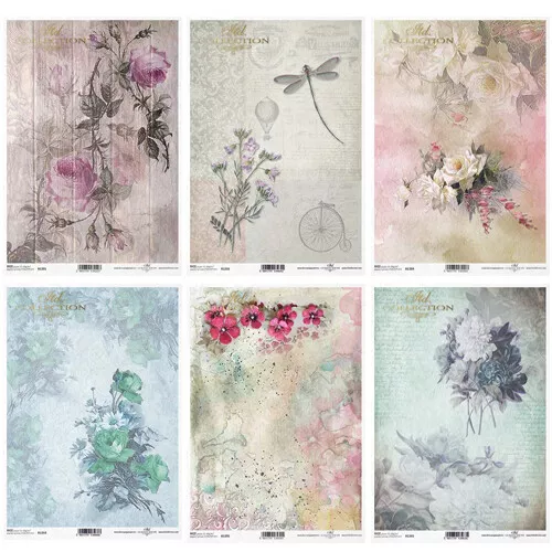 ITD Collection D - Decoupage Rice Paper A4 Sheet - VARIOUS DESIGNS