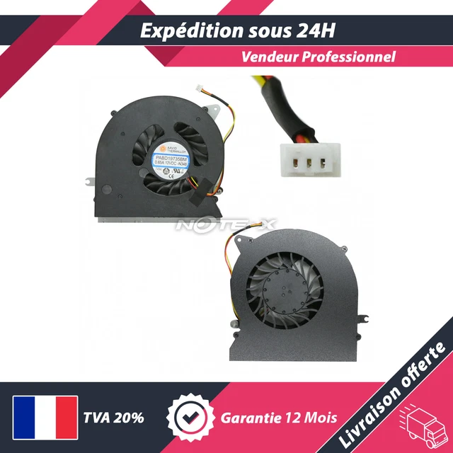 Ventilateur De Refroidissement Interne Pour MSI GT72/GT72S/GT72VR - Remplacement Origine, 5V 0.5A, 3 Pins