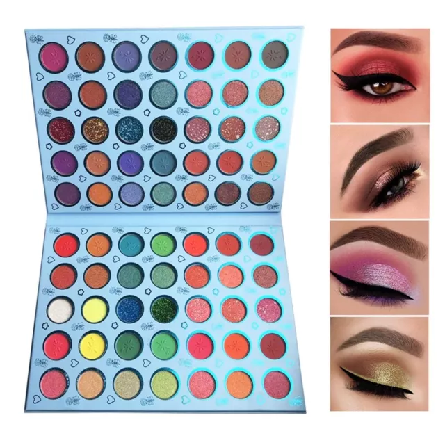 1X(70 Couleurs Matte Shimmer Eyeshadow Palette Long Lasting  Professional M3019