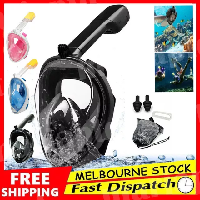 Full Face Snorkel Mask Swimming Diving Mask Anti-Fog Anti-Leak Safe Breathing