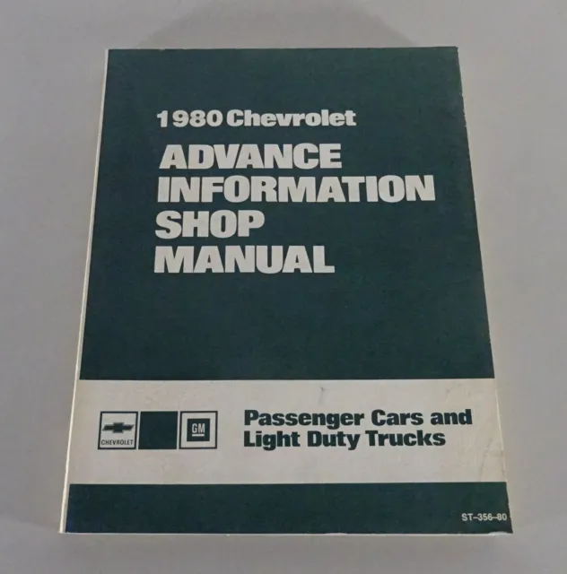 Officina Manuale Advance Chevrolet Corvette C3/Camaro/Impala Da 1980