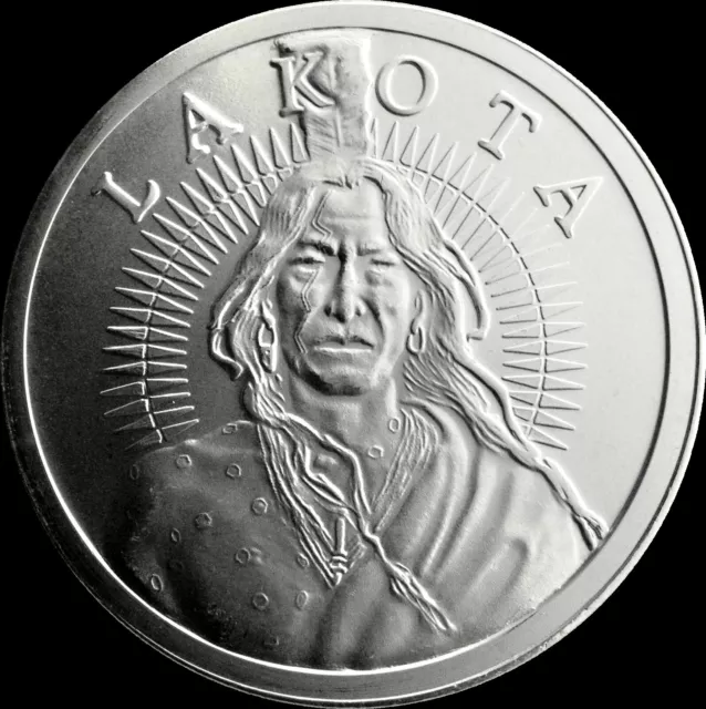 Lakota 1 Troy Oz. .999  Silver Round Monetized At $50 AOCS Approved