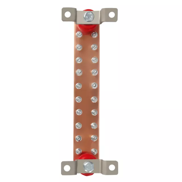 COPPER GROUND BAR Kit 300*50*6mm Busbar，20 Terminal Positions Wall