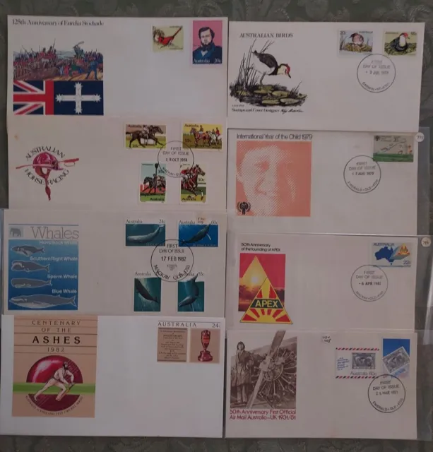 51 unused Australian First Day Covers on various topics