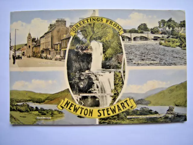 Postcard. NEWTON STEWART. Wigtownshire. Multiview. Used. G+.