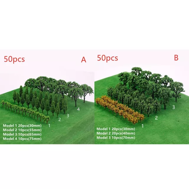 Modellbäume DIY Diorama Eisenbahn Grün Maßstab Modell A/B Modelleisenbahn