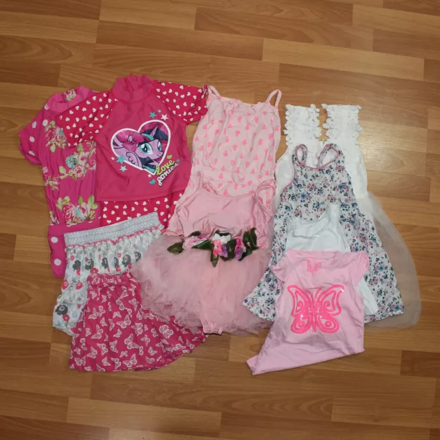 Pacchetto bellissimi vestiti per ragazze 10+ articoli costumi da nuoto, costume da balla 2-3 anni