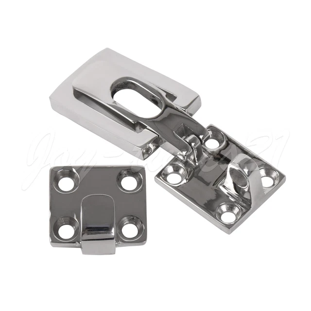 Stainless Steel Gate Lock Hasp w/ Eye Mount for RV 3.74" Length Silver
