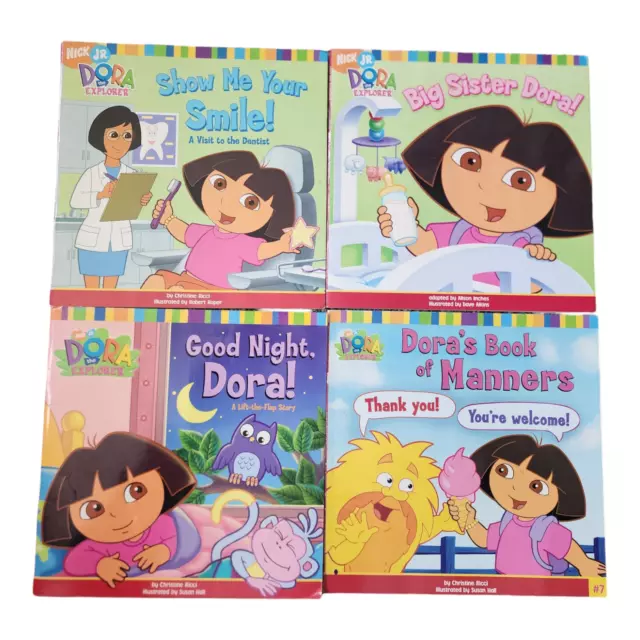 Lot of 4 Nick Jr Dora the Explorer Children Softcover Picture Books