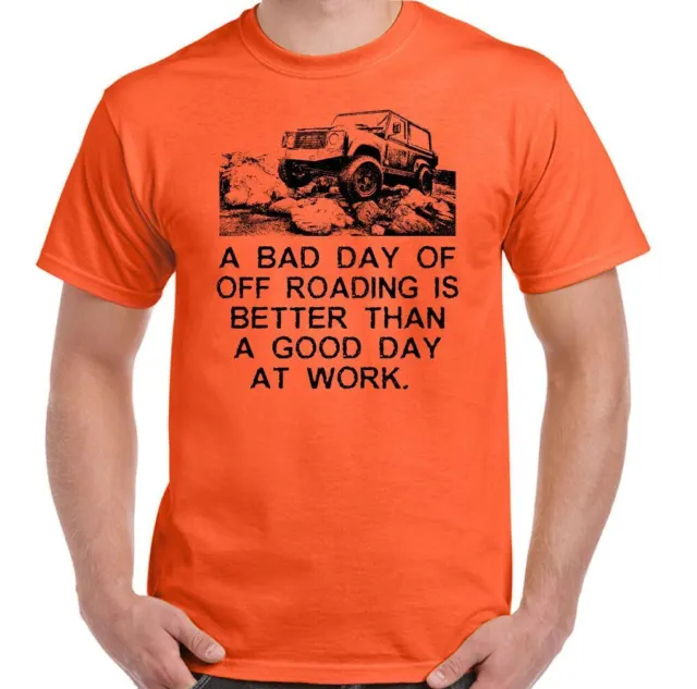 T-shirt 4x4 divertente da uomo A Bad Day Off Roading 90 110 SVX 8