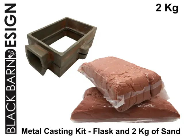 Sand Casting Kit 2 Kg & Flask for Metal Casting (Delft Style) Gold Silver Bronze