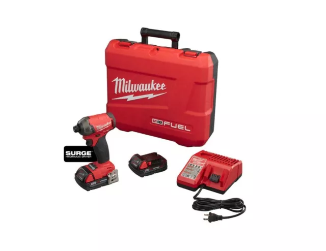 Milwaukee M18 FUEL 1/4-Inch Surge Hex Hydraulic Impact Driver Kit 2760-22CT