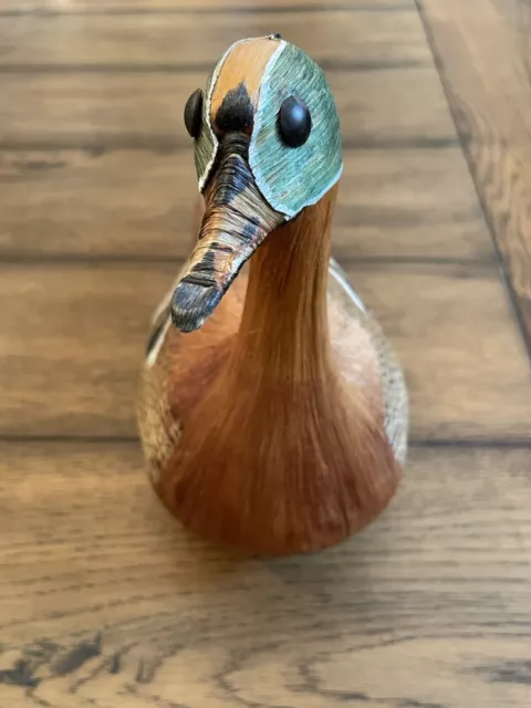 Hand Painted Corn Husk Duck