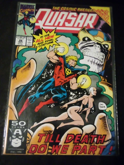 Quasar #26 - The Cosmic Avenger Infinity Gauntlet Crossover - 1991 Marvel Comics