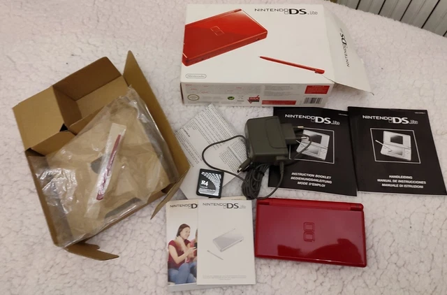 Console Nintendo DS Lite Rossa con Cavo di Ricarica + Tetris